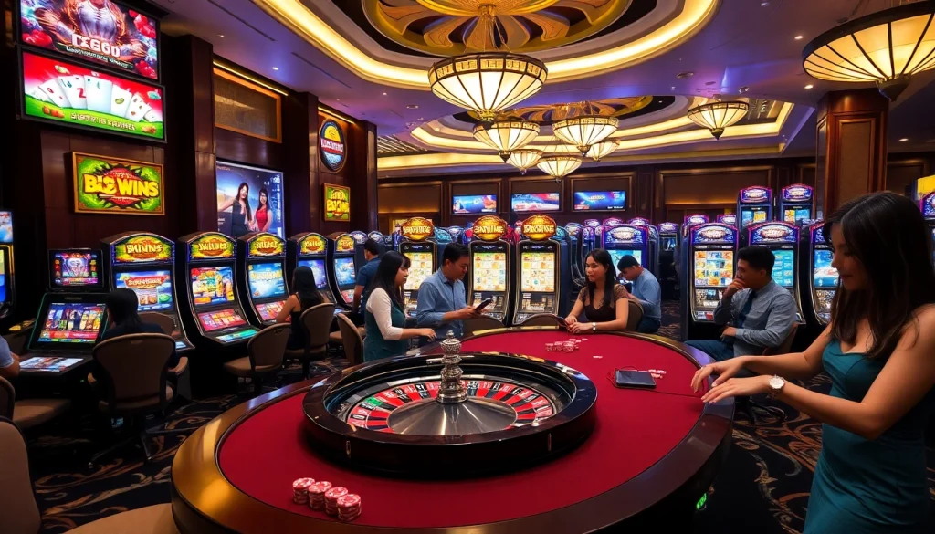 Engaged players enjoying thrilling games at XN88's vibrant casino.