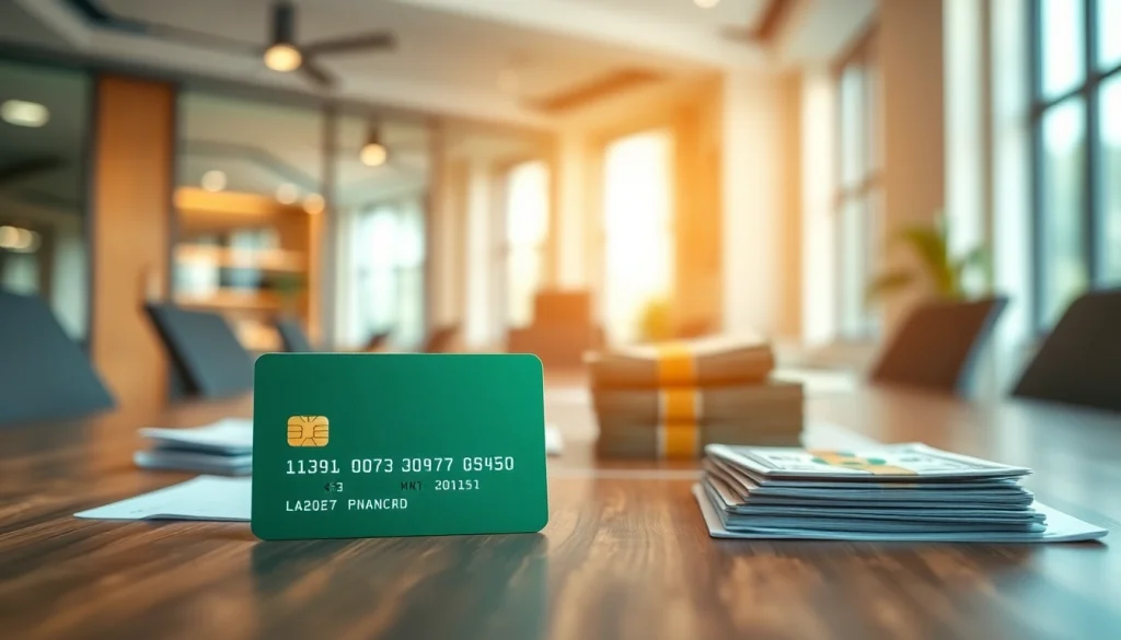 카드현금화와 관련된 신뢰감 있는 재정 개념을 보여주는 이미지