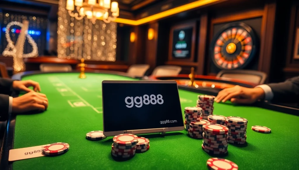 Experience the thrill of winning at gg88.com with high-stakes poker night visuals.