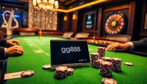 Experience the thrill of winning at gg88.com with high-stakes poker night visuals.