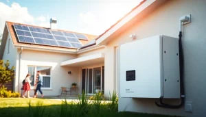 10kw hybrid solar system integrated into a modern home with solar panels and battery storage.