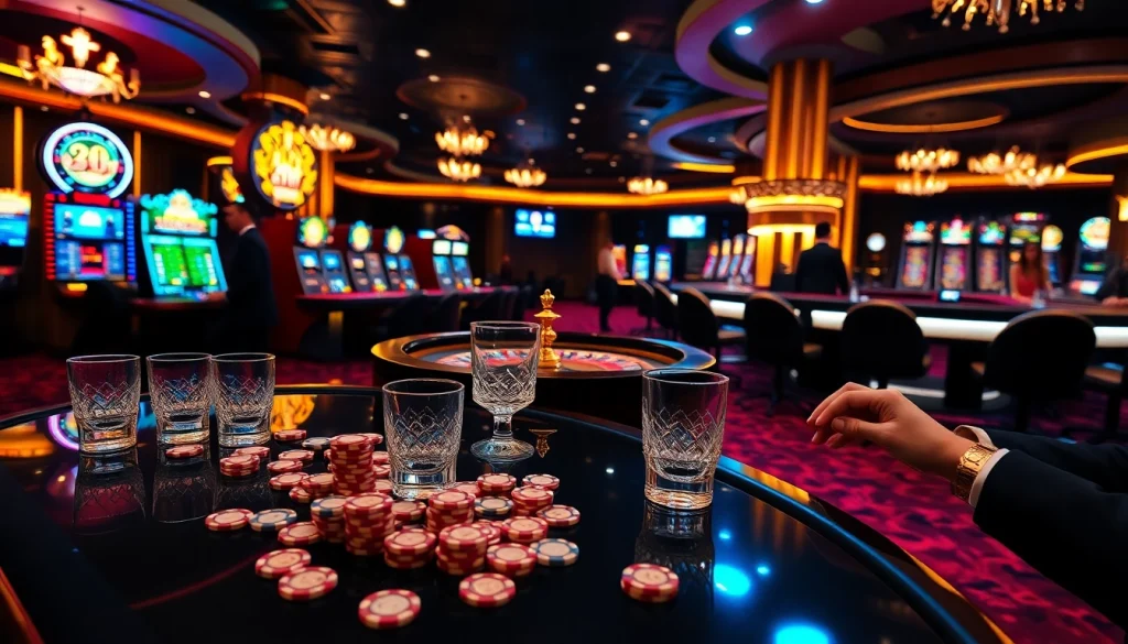 Betting excitement at https://s8glx.com with vibrant casino tables and elegant players.