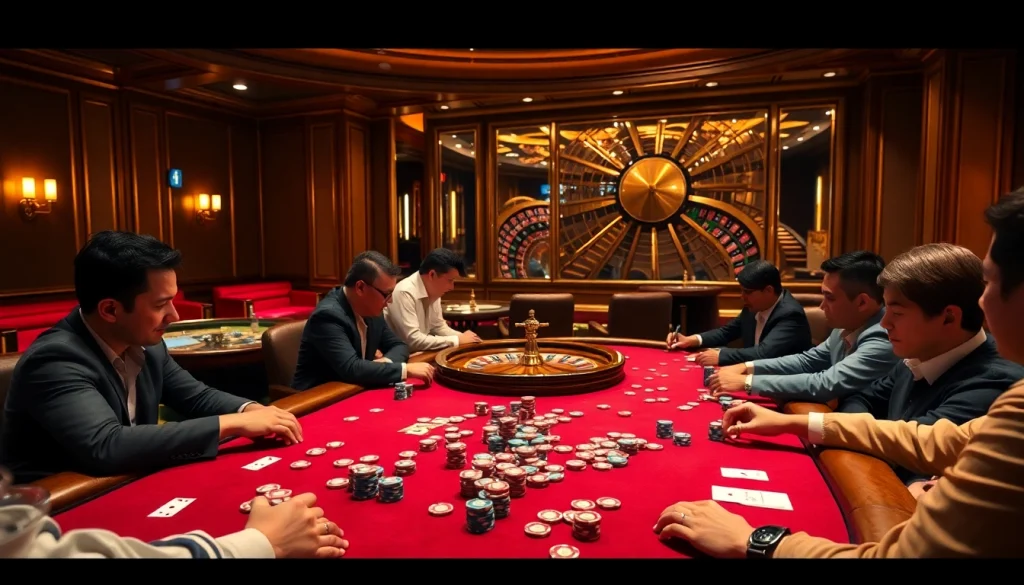 Experience the thrill of winning with new88bet at an upscale poker table surrounded by excitement.