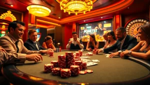 Experience thrilling gameplay at https://sa88.it.com/ with vibrant casino scenes filled with excitement.