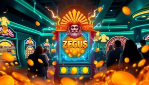 Experience the thrill of slot zeus with players spinning for excitement and winnings.