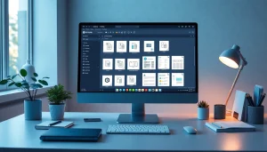 现代工作区计算机上的 WPS Office 界面，展示生产力工具。