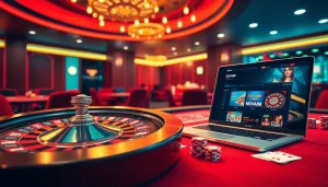 NOVA88 showcases an exciting online gambling experience with vibrant casino elements.