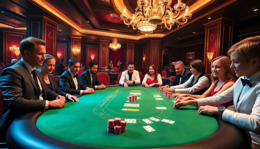 BJ38 poker scene showcasing high-stakes excitement and professional gaming ambiance.