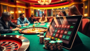 Engage in thrilling gameplay at Thabet casino with vibrant poker chips and cards.