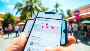 OnlyFans Nearby Creators interactive map showcasing diverse creator profiles.