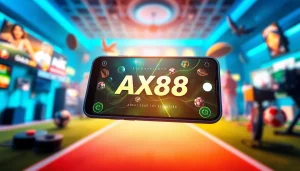 Màn hình điện thoại thông minh hấp dẫn hiển thị AX88 APK cho trải nghiệm chơi game trực tuyến đầy hứng khởi.
