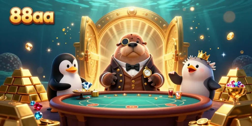 Experience thrilling underwater poker action at 88aa with whimsical characters and treasures.